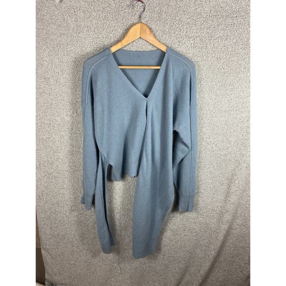 Simkhai 100% Cashmere Sweater Wrap Women’s M Designer Old Money Quiet Luxury - Picture 3 of 10